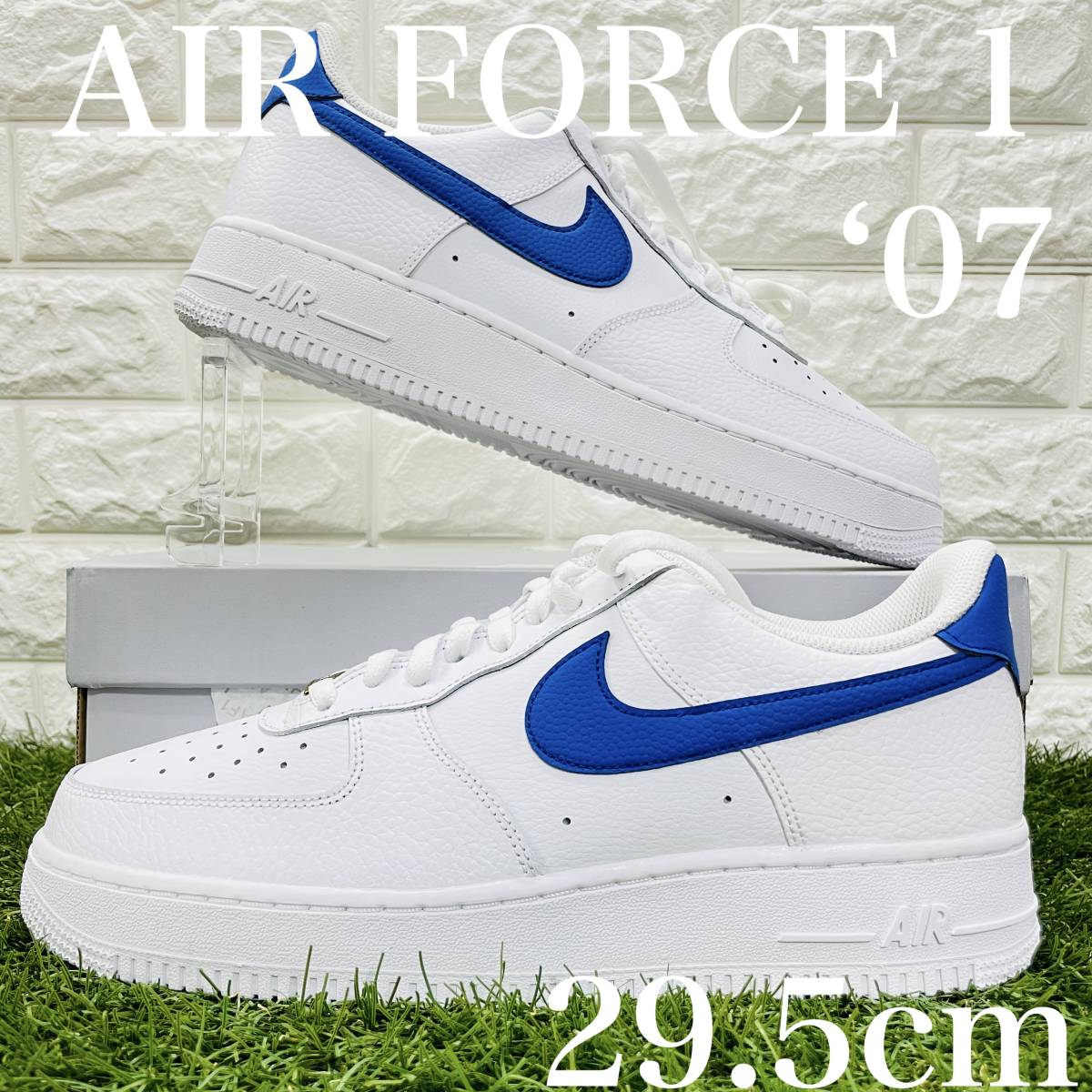 ナイキ エア フォース 1 '07 白青 ホワイト ブルー NIKE AIR FORCE 1 '07 LO AF1 メンズスニーカー 29.5cm 送料込み DM2845-100