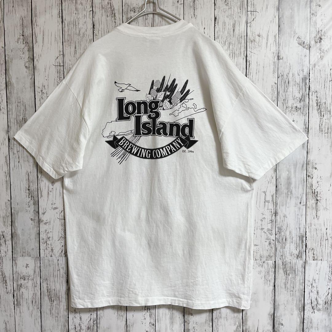 90's Hanes ヘインズ USA製 ビンテージTシャツ シングルステッチ 2XL 白 ホワイト 両面プリント 90年代ヴィンテージ HTK1612