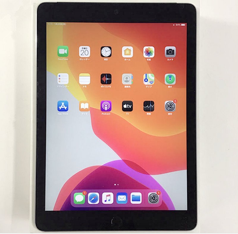 SIMフリー白ロムApple iPad Air2 WiFi+Cellular 16GB A1567 9.7インチ スペースグレイ 電池80％以上 判定〇良品★充電ケーブル付★送料無料の画像1