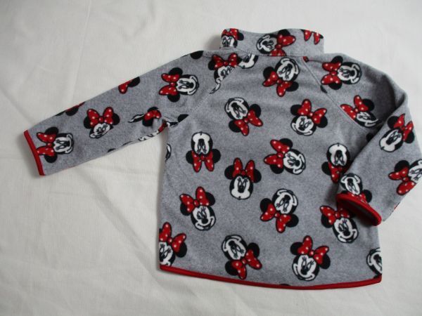 BE423[Disney* Minnie Mouse ] fleece Zip up jacket woman .. black 80