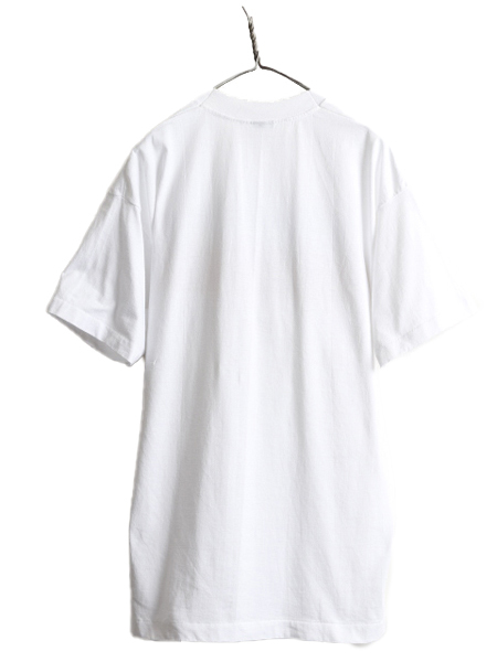 デッドストック 90s USA製 ■ ウシ ブタ アート イラスト プリント Tシャツ ( メンズ XL ) 新品 90年代 アニマル 動物 シングルステッチ 白_画像6