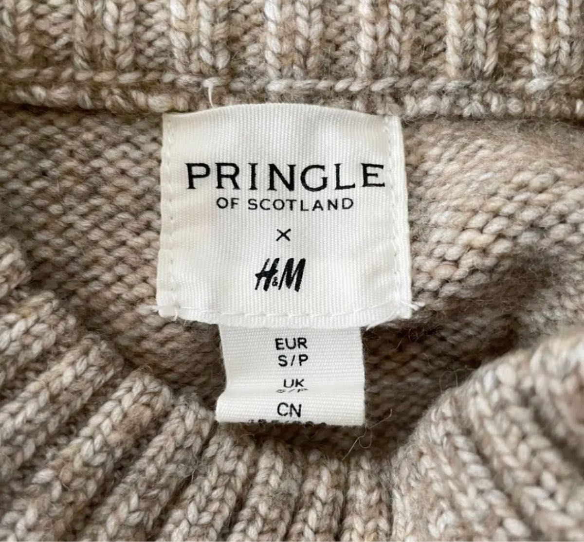 H&M PRINGLE OF SCOTLAND アーガイル ニット セーター S エイチアンドエム プリングルオブスコットランド