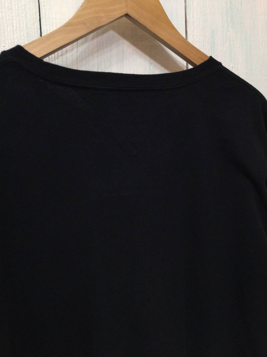 Tommy Hilfiger トミーヒルフィガー コットン半袖Tシャツ Tシャツ 胸ロゴ メンズXXL 大きめ 黒 良品綺麗_画像8