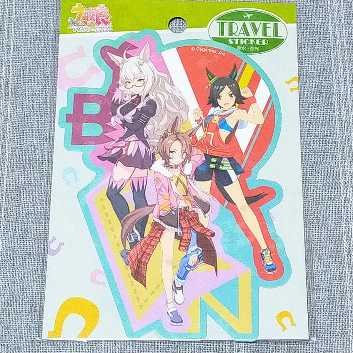 BNW ビワハヤヒデ ナリタタイシン ウイニングチケット★新品 ウマ娘 トラベルステッカー★シール　アニメ 2期 グッズ 競馬 ゲーム 屋外 車_画像2