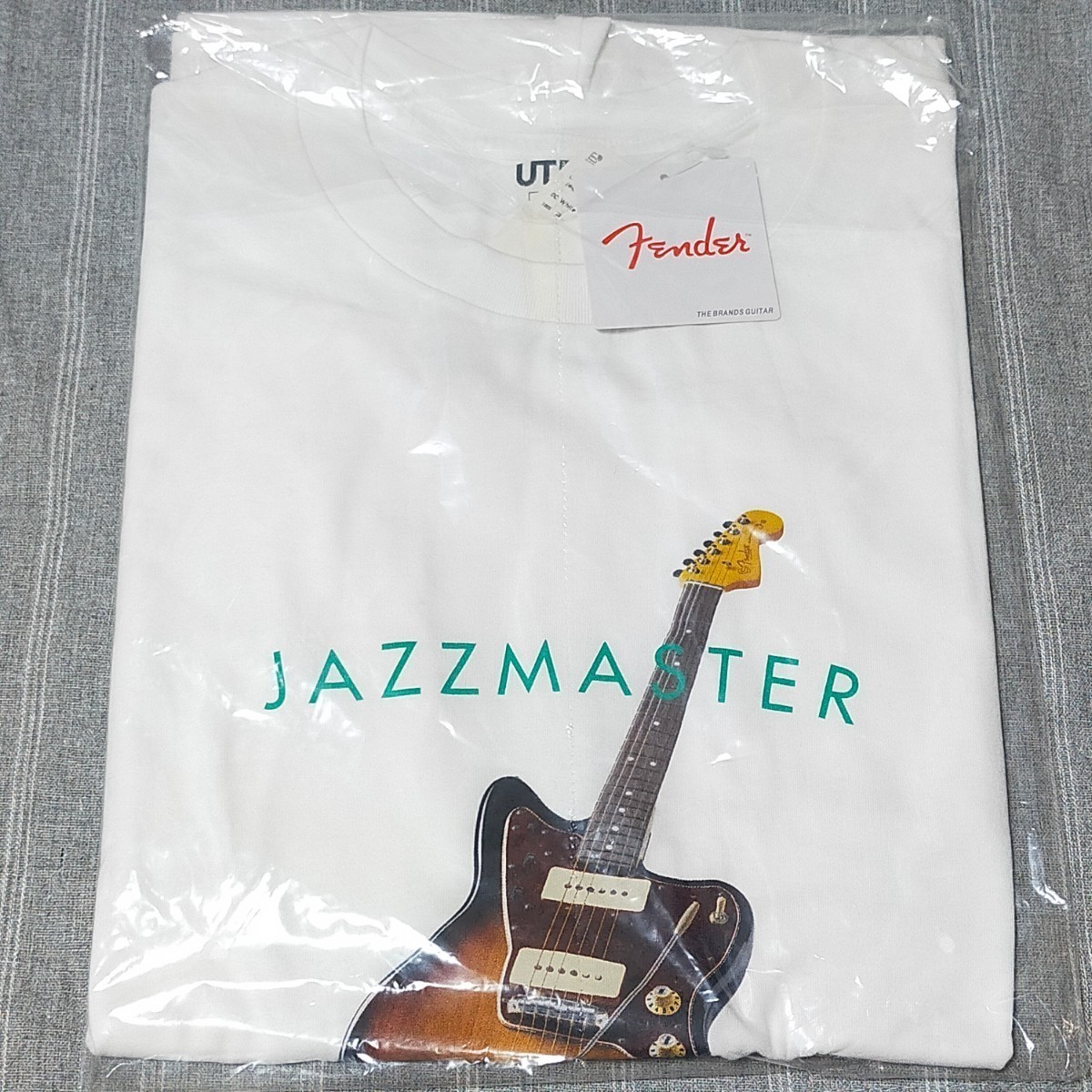 XXLサイズ 新品 フェンダー ジャズマスター UT ユニクロ Tシャツ ホワイト 白色 サンバースト Fender JAZZ MASTER エレキギター コラボ 2XL