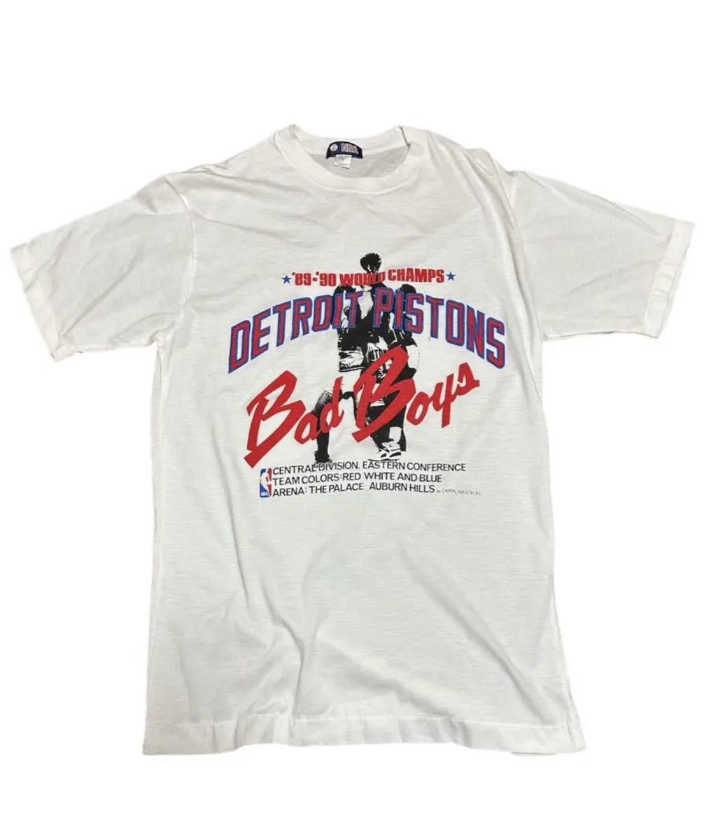 激レアNBAオフィシャル　ピストンズ　89-90s BAD BOYS Tシャツ　日本製　半袖Tシャツ_画像1