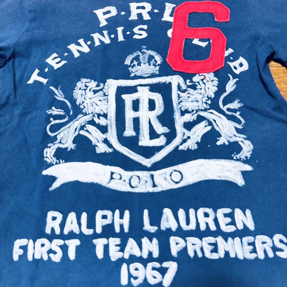 ポロバイラルフローレン　POLO BY RALPH LAUREN 半袖Tシャツ リンガーシャツ　プリント　刺繍　140cm キッズ_画像3