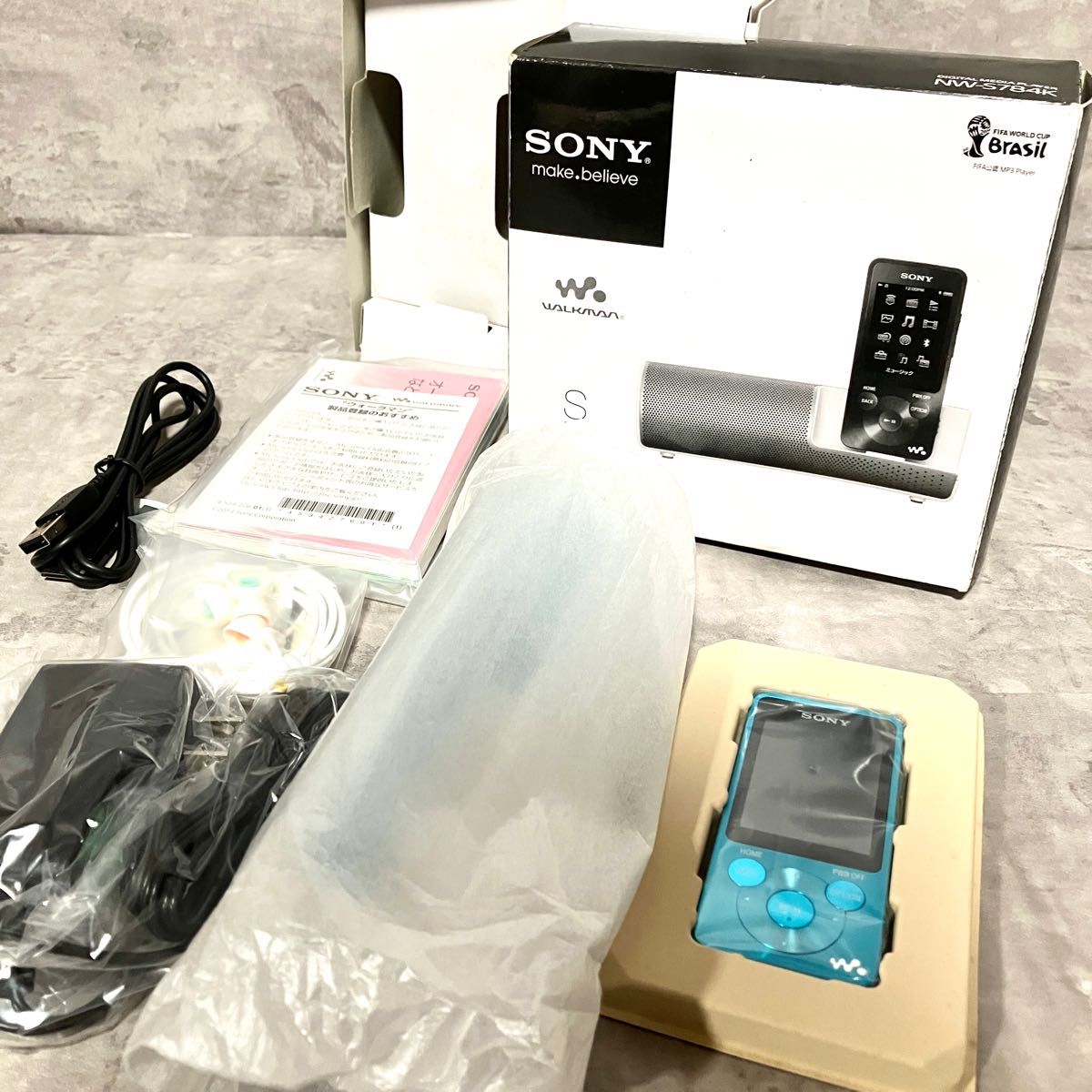 未使用品 SONY ウォークマン 8G スピーカー付 ブルー NW-S784K