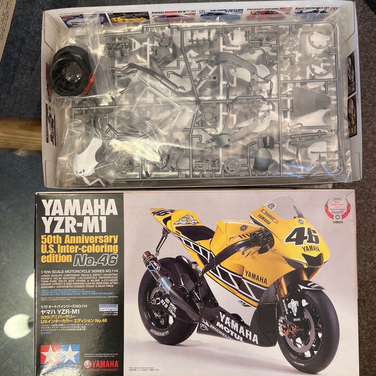 新品 タミヤ 1/12 ヤマハ YZR-M1 50th アニバーサリー USインターカラーエディション No.46 ロッシ ① MotoGP  RC213V マルケス(ヤマハ)｜売買されたオークション情報、ヤフオク! の商品情報をアーカイブ公開