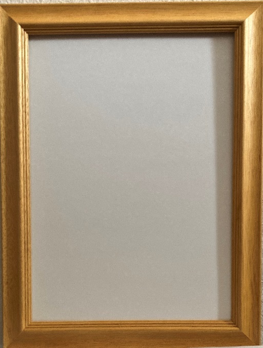額縁 木製枠 硝子付き 27.3×36cm_画像1