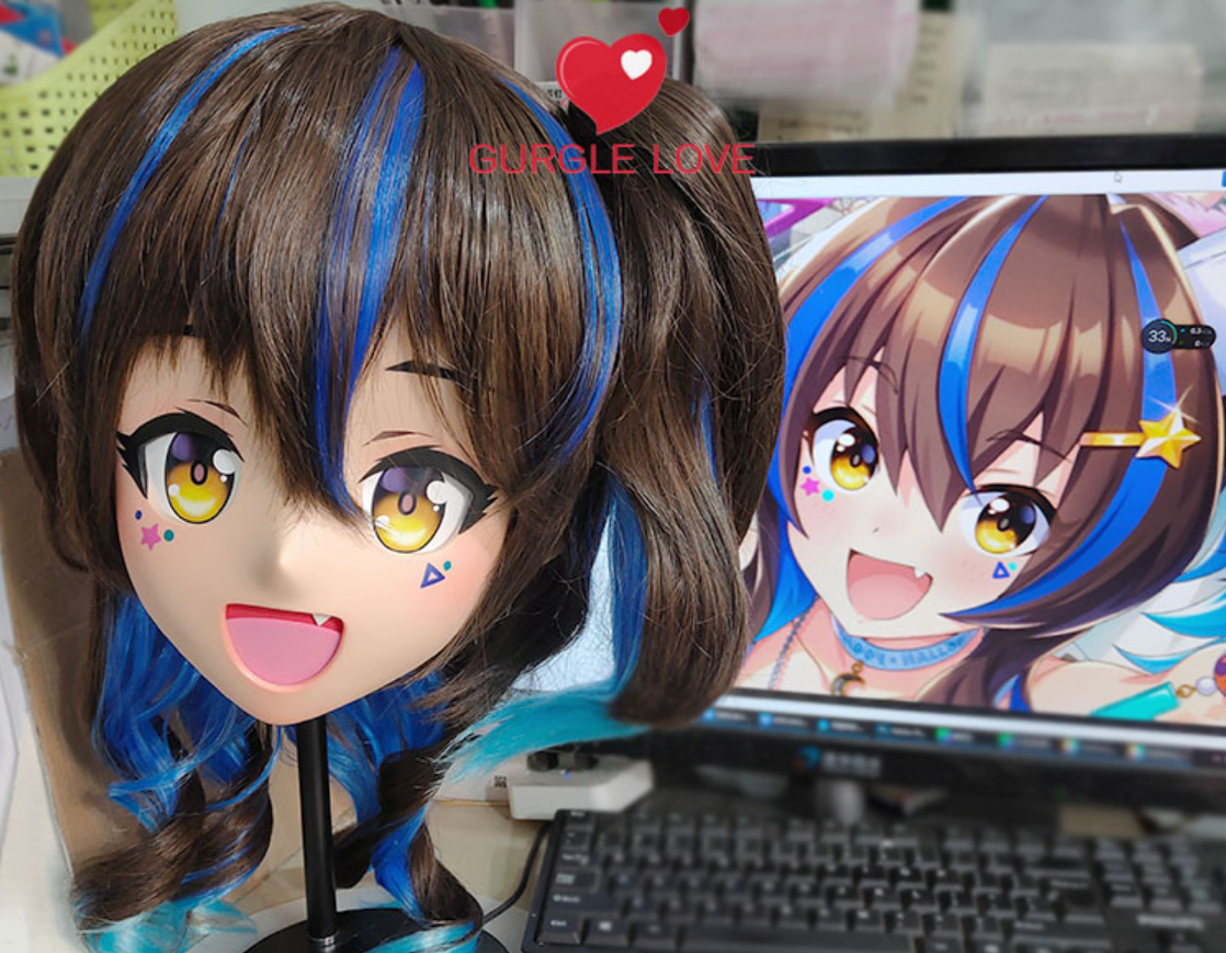 ウマ娘 マチカネタンホイザ ハーフマスク カツラ/眼球付き ウマ娘 マチカネタンホイザ ハーフマスク カツラ/眼球付き
