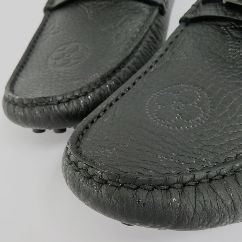 【名古屋】ルイヴィトン ホッケンハイム ライン ローファー モノグラム モカシン 1AAN2R 6 25.0cm メンズ 黒 靴 美品_画像5