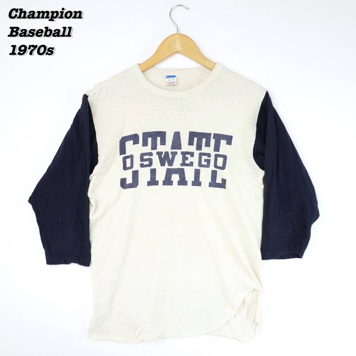 Champion Baseball T-Shirts 1970s LARGE T200 Vintage チャンピオン ベースボール Tシャツ 1970年代 ヴィンテージ バータグ