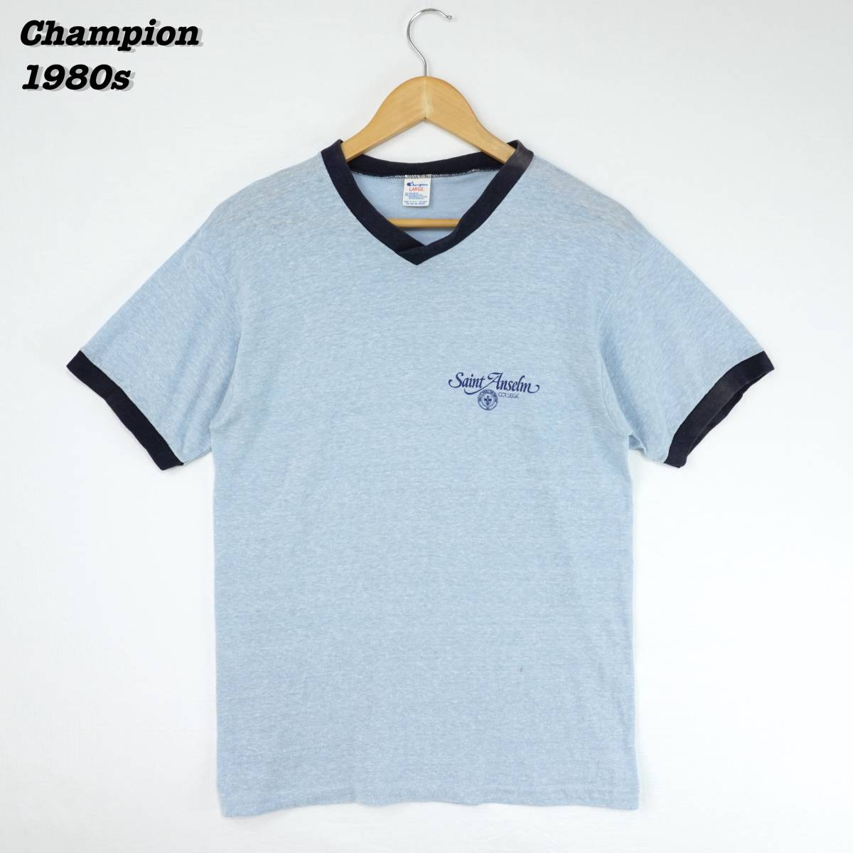 Champion T-Shirts 1980s LARGE T201 Vintage チャンピオン Tシャツ トリムTシャツ 1980年代 ヴィンテージ