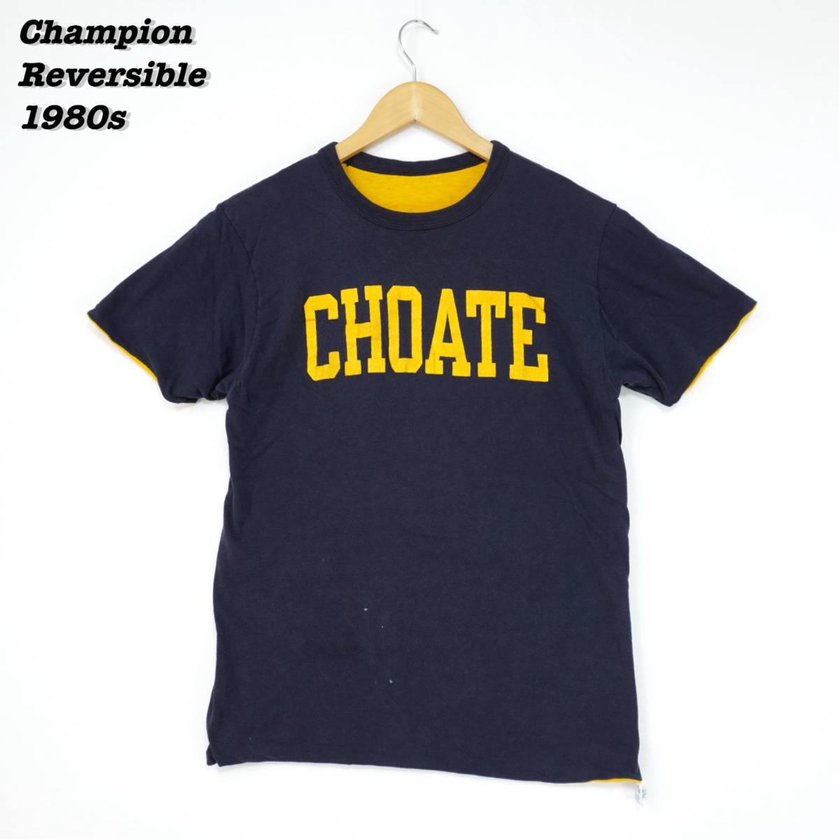 Champion Reversible T-Shirts 1980s LARGE T205 Vintage チャンピオン リバーシブル Tシャツ 1980年代 ヴィンテージ トリコロールタグ_画像1