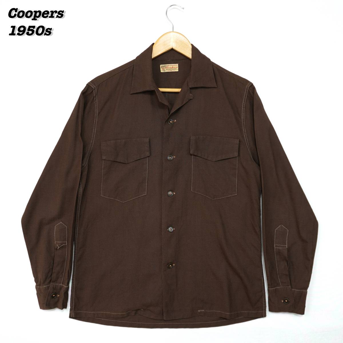 Coopers SPORTSHIRT 1950s M SHIRT23163 Vintage クーパーズ Coopers SPORTSHIRT 1950s M SHIRT23163 Vintage クーパーズ