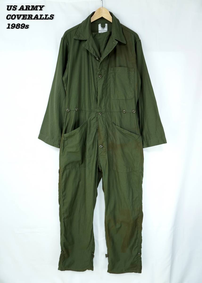 US ARMY COVERALLS 1989s MEDIUM Vintage アメリカ軍 カバーオール オールインワン つなぎ 1980年代 ヴィンテージ