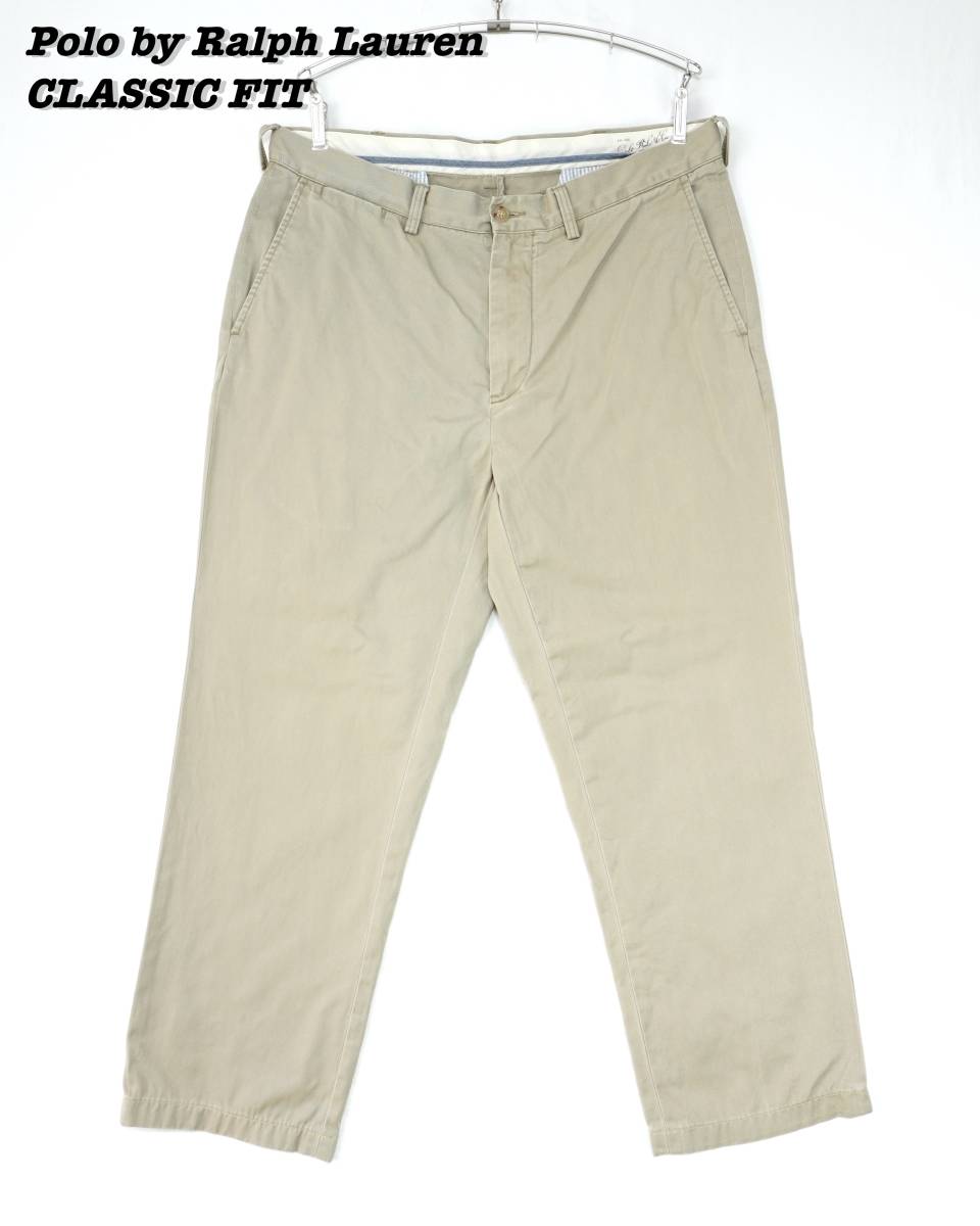 Polo by Ralph Lauren CLASSIC FIT PANT W35 L30 RL202359 ポロバイラルフローレン クラシックフィット チノパン コットンチノパンツ_画像1