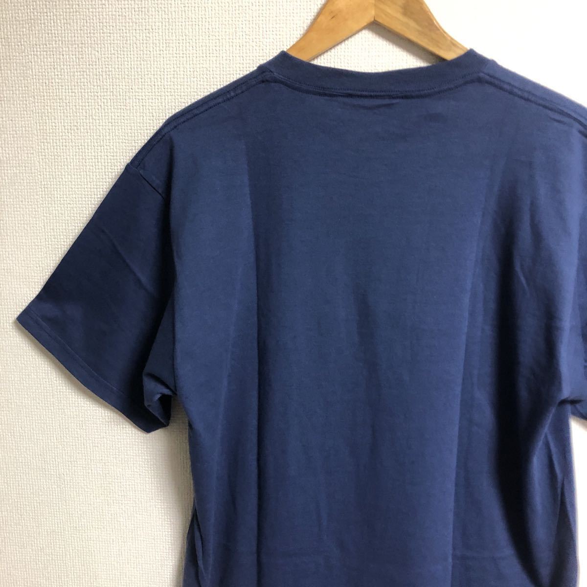 【ほぼデッド】NIKE ナイキ　半袖Tシャツ　ネイビー　刺繍　Mサイズ　アメリカ製　90s 00sヴィンテージ