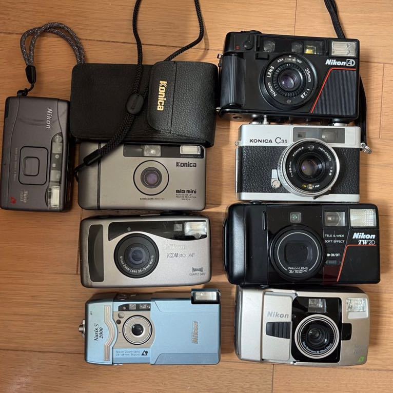NIKONとKonica フィルムカメラ デジタルカメラ 8台まとめ売り 現状品