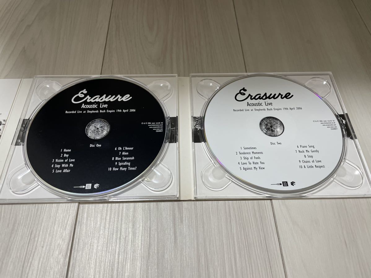 デジパック仕様 2枚組 Erasure Acoustic Live CD Mute CDLHN037 Vince Clarke Ben Wittman Andy Bell Steve Walsh イレイジャー NEWWAVE_画像4