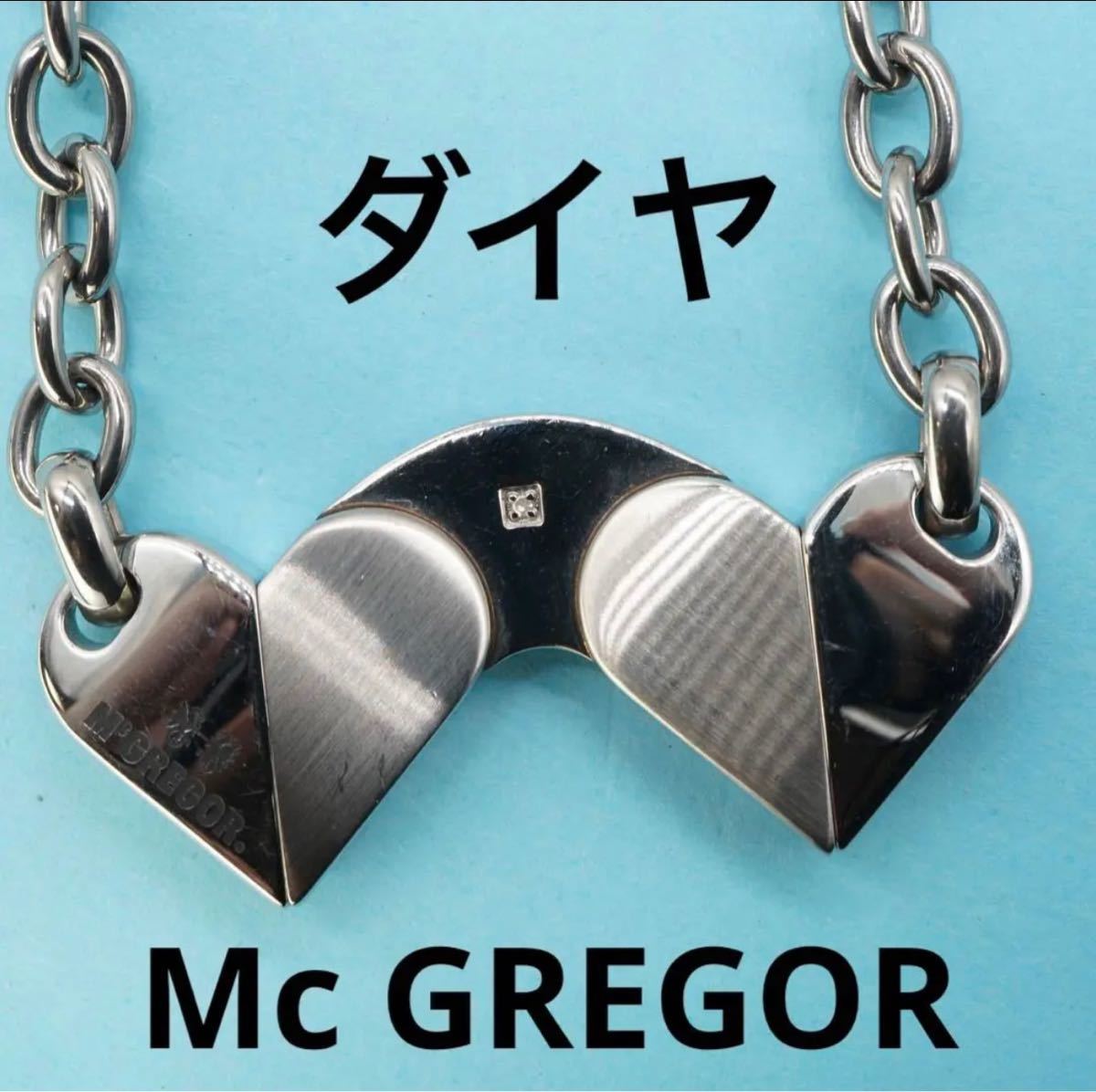 【353】Mcgregor ダイヤモンド入り ステンレス ネックレス accessory アクセサリー ロング 長さ約64cm_画像1