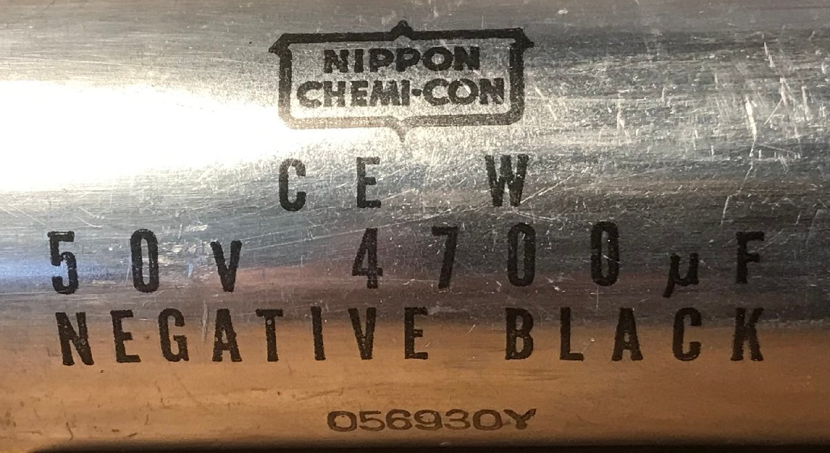 SS-850■送料込■NIPPON CHEMI-CON 電解コンデンサー 50v NEGATIVE BLACK 056930Y 電子部品 レトロ 151g ●ジャンク扱い/くATら_画像3