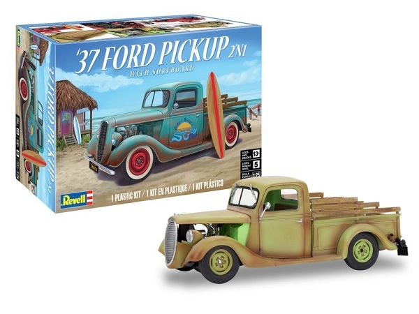 ***アメリカレベル 1/25 フォード ピックアップ トラック ＆ サーフボード 1937 Ford Pickup Truck w/Surfboard 2 in 1Revell 85-4516