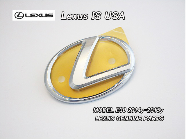レクサスIS/LEXUS/E30前期US純正エンブレム-エンジンカバーLマーク79×56mm/USDM北米仕様IS250IS350ミニ小サイズUSAトヨタ車への流用に_画像1