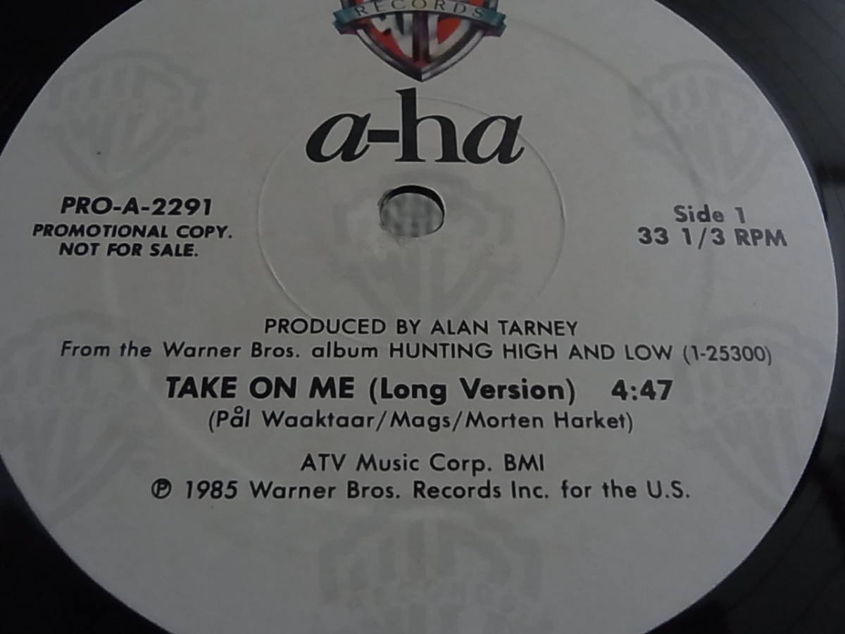 US-Promo12' a-ha/Take On Me-Long Version & Single Version_画像2