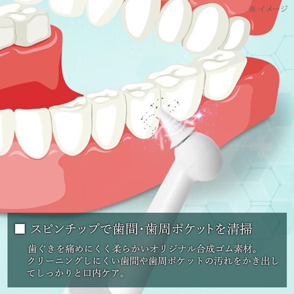 ■ホワイトニング 白い歯 デンタルケアブラシ 5点セット 電動トゥースクリーナー 密着回転 口臭予防 歯磨き 黄ばみ落とし 美白効果