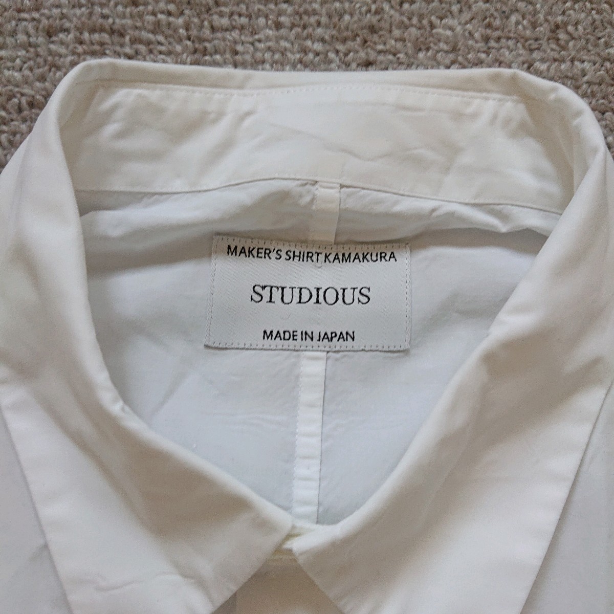 送料無料 maker's Shirt kamakura studious 3 L 長袖シャツ ホワイト 鎌倉 jk064_画像2