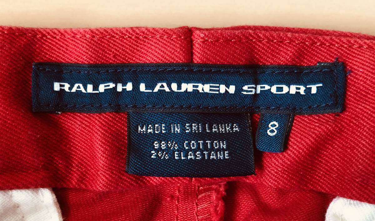 ●○ RALPH LAUREN SPORT ラルフローレン スポーツ ボトムス 8 レッド 赤 ○●_画像4