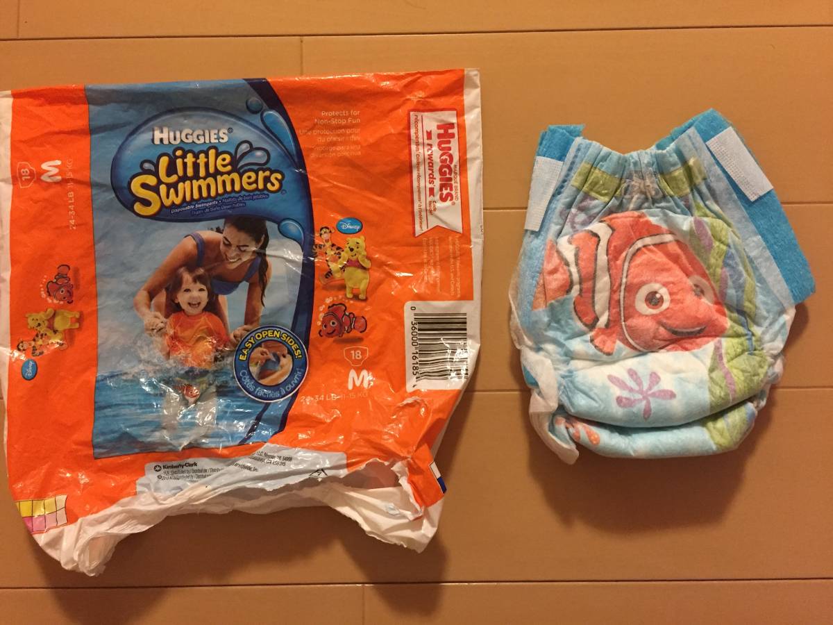 *0 HUGGIES LITTLE SWIMMERSnimo crash playing in water pool swimming Homme tsu pants M 11~15KG ② 0*