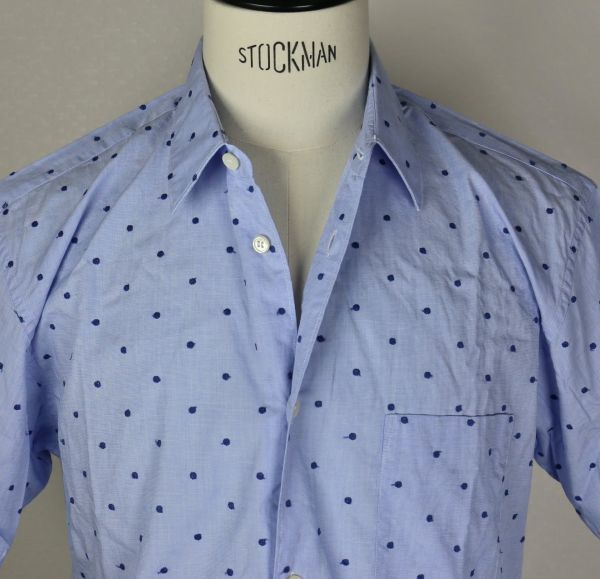18SS COMME des GARCONS SHIRT コムデギャルソンシャツ ドット刺繍 半袖 シャツ M フランス製 b6934_画像7
