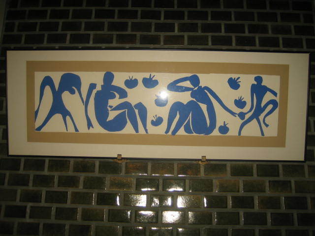 レア★HENRI MATISSE Femme et Singes アンリ マティス マチス 手刷り アートポスター 女と猿 大判 1991英国正規認証品 幅140cmフレーム額