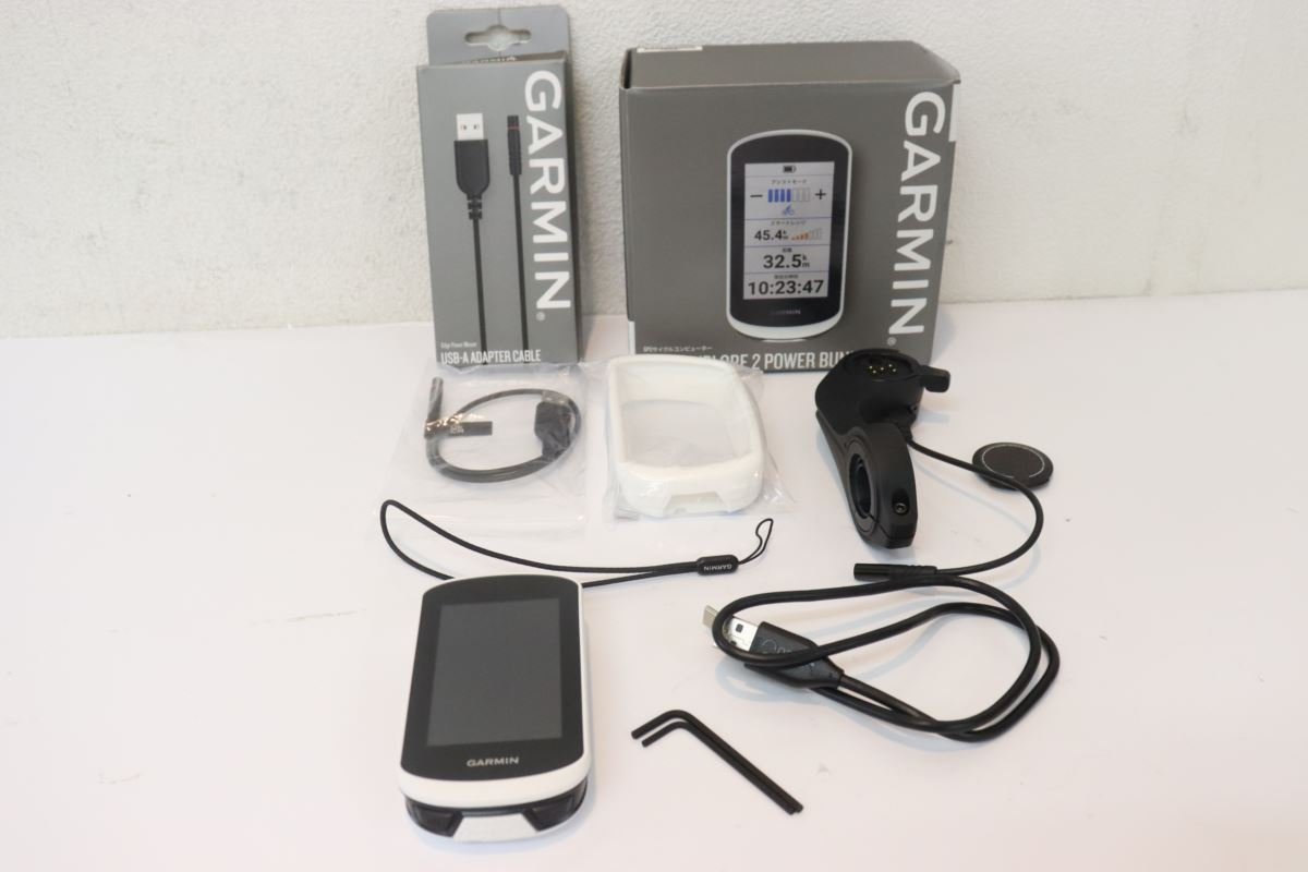 ★GARMIN ガーミン Edge EXPLORE 2 POWER BUNDLE 日本語対応 GPSサイクルコンピューター パワーマウント対応 美品