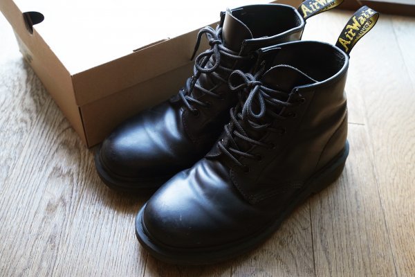 Dr.Martens ドクターマーチン 6ホールブーツ 101 6EYE BOOT スムースレザー 24255001 BLACK ブラック UK7_画像1