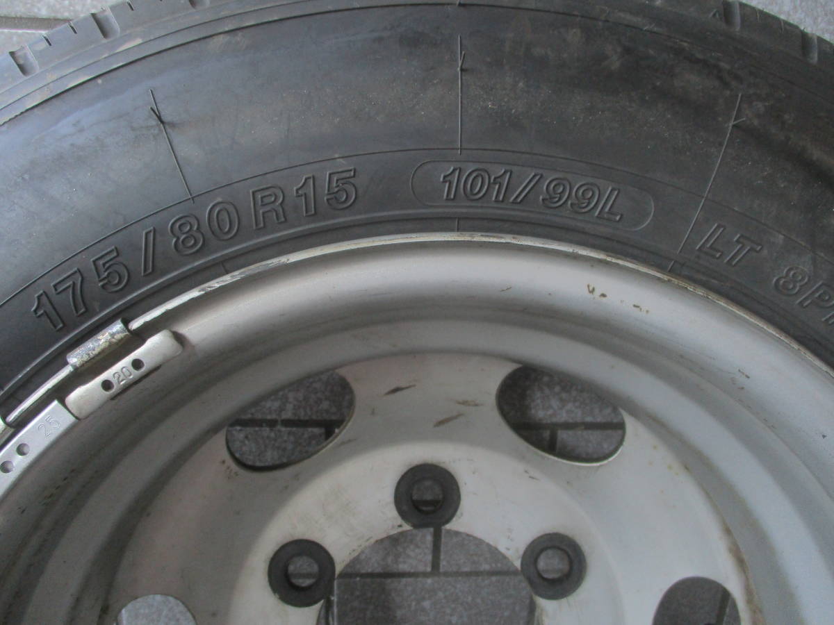 ダイナ？　アトラス？　１７５/８０R１５　１０１/９９L　LT　８PR　２０２２年製　１本　５．５J　PCD１７０　③　画像判断_画像7