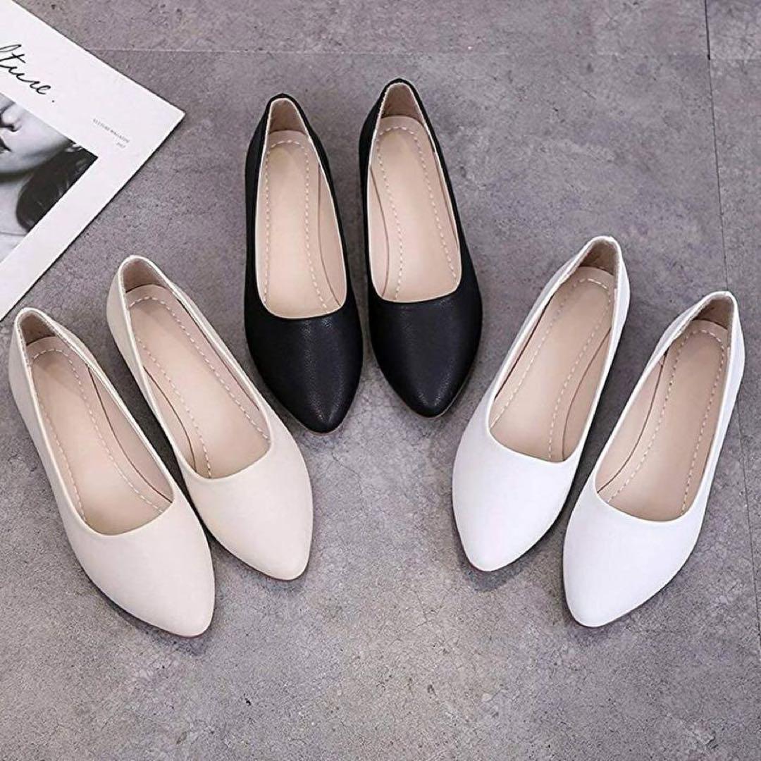 [ new goods ]24cm pumps flat shoes ..... shoes formal black lady's shoes black color office shoes 