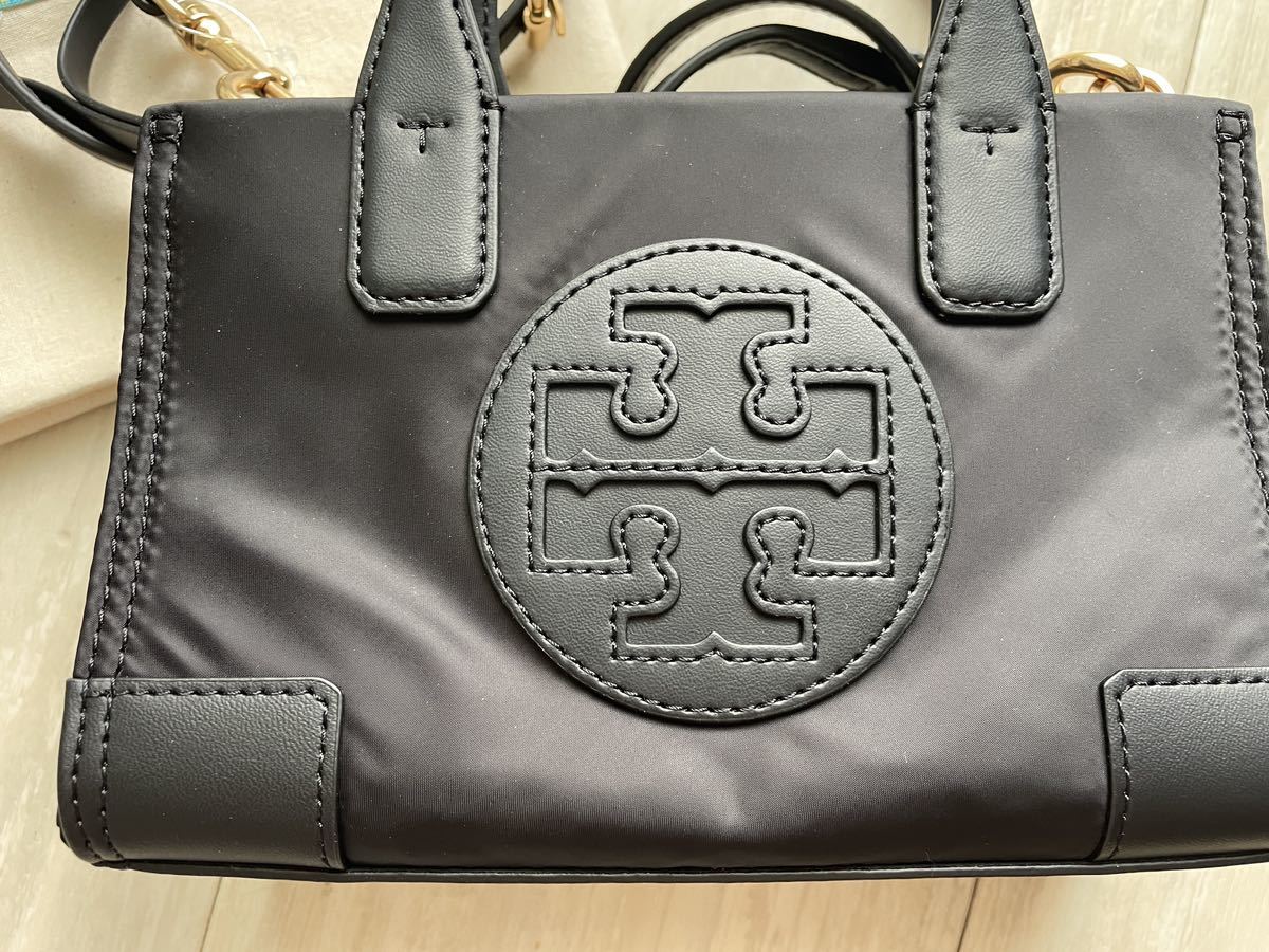 新品・未使用 トリーバーチ TORY BURCH ナイロン マイクロ ミニ トートバッグ クロスボディバック 2WAY ブラック 保存袋付