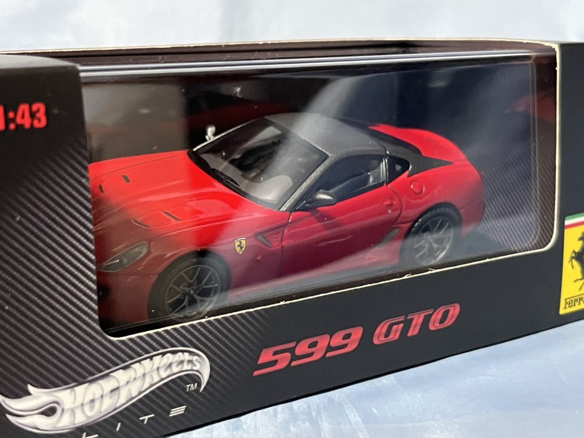 未開封　ホットウィール製　　フェラーリ 599 GTO 赤　　　　　　　1/43_画像3