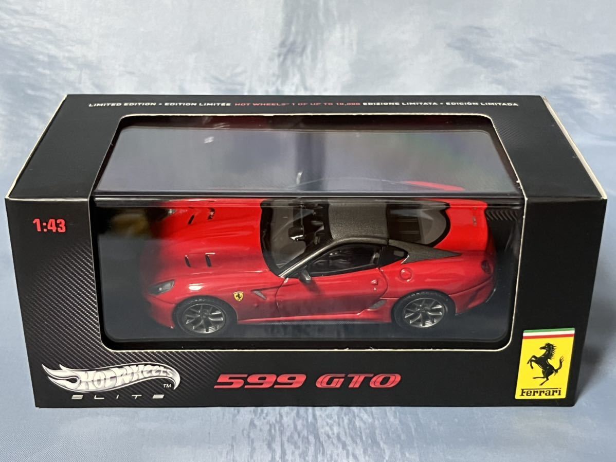 未開封　ホットウィール製　　フェラーリ 599 GTO 赤　　　　　　　1/43_画像2