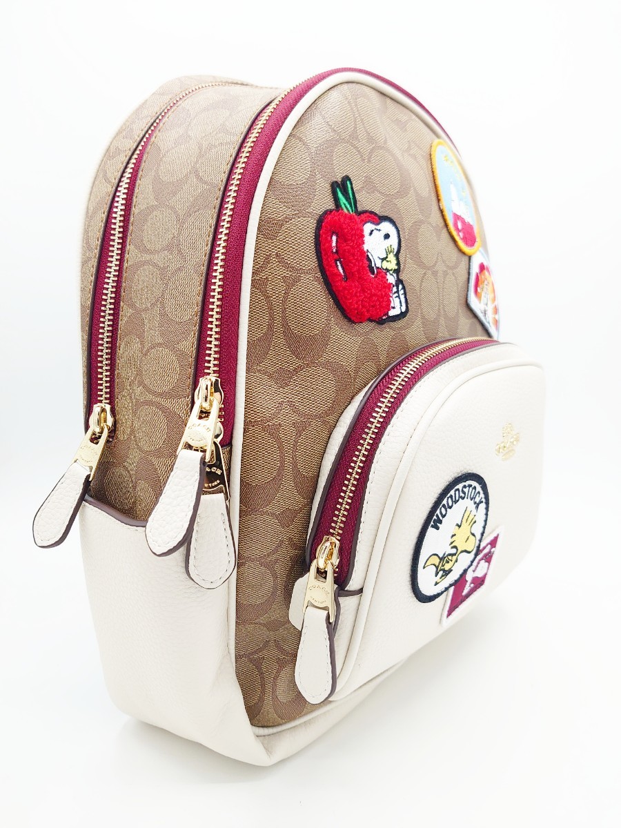 [ new goods ]COACH rucksack bag pack signature Snoopy collaboration 