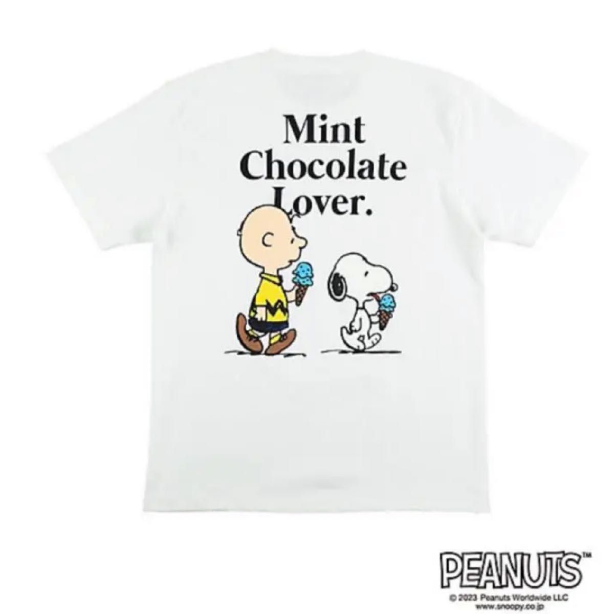 7/31まで！期間限定価格！！ミントチョコレートラバー　スヌーピー &チャーリーTシャツ