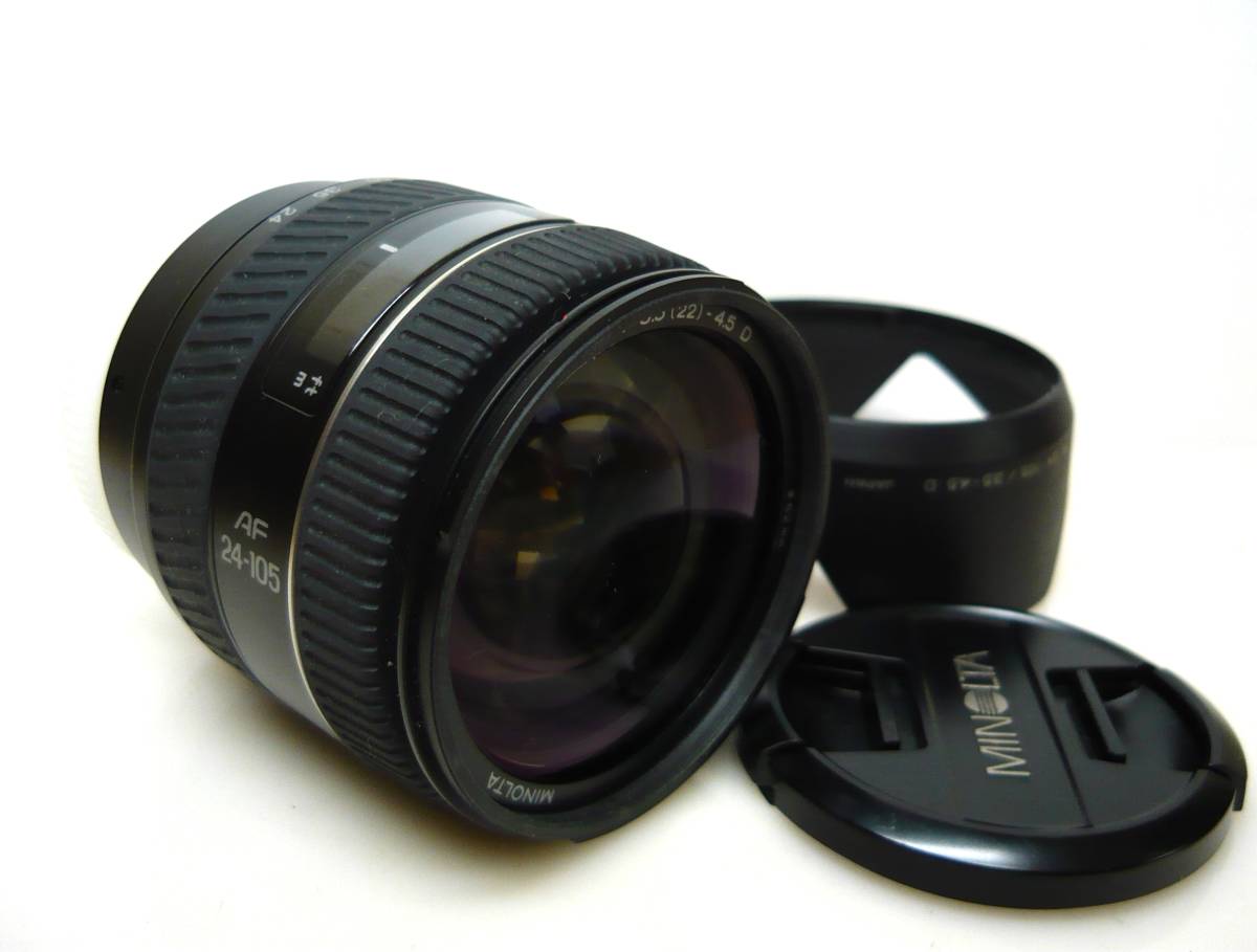 ★MINOLTA(ミノルタ)◆ AF ZOOM 24-105mm 1:3.5(22)-4.5 D ◆実用・良品●フード付き_画像1