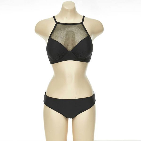 [ Itioshi carefuly selected commodity ] lady's swimsuit separate halter-neck mesh beach summer E089