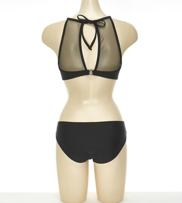 [ Itioshi carefuly selected commodity ] lady's swimsuit separate halter-neck mesh beach summer E089