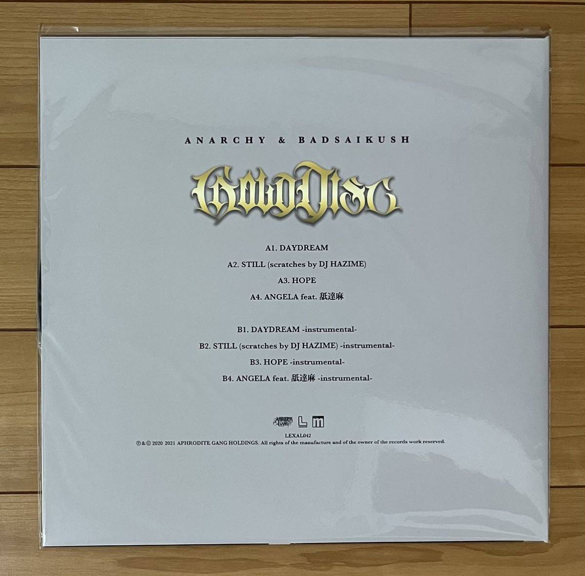 ANARCHY & BADSAIKUSH GOLD DISC 舐達麻 レコード LP アナーキー ANARCHY & BADSAIKUSH GOLD DISC 舐達麻 レコード LP アナーキー