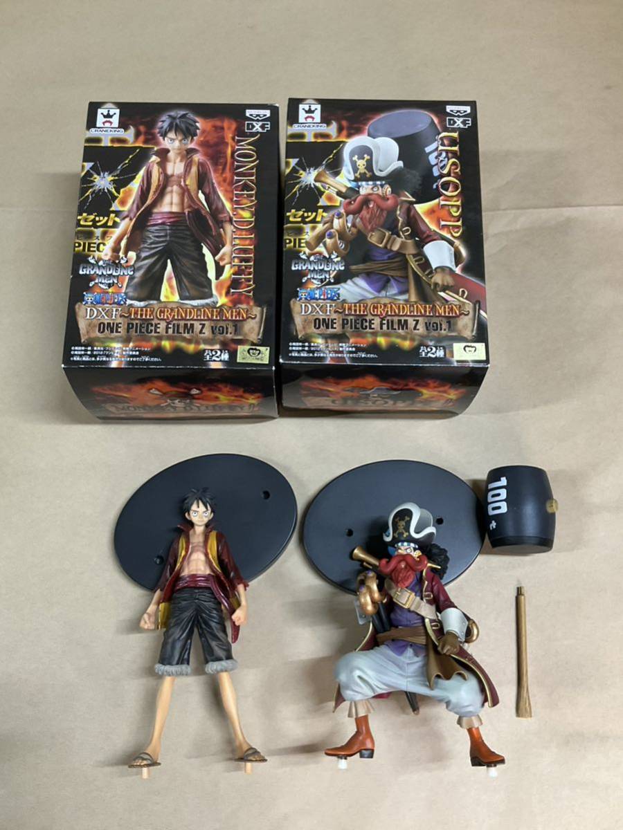 中古品 セット ワンピース GRANDLINE MEN フィギュア 劇場版 FILM Z モンキー・D・ルフィ ウソップ グラメン ONE PIECE_画像1